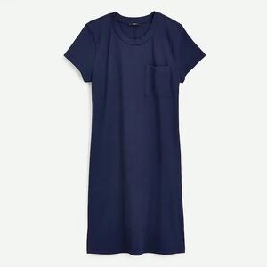 J. Crew Navy Blue Casual Mini Dress Short Sleeve Crew Neck